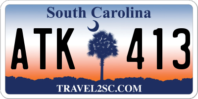 SC license plate ATK413