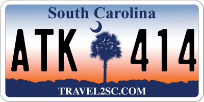 SC license plate ATK414