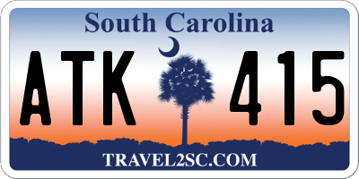 SC license plate ATK415