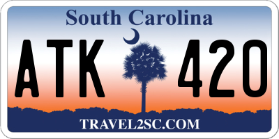 SC license plate ATK420