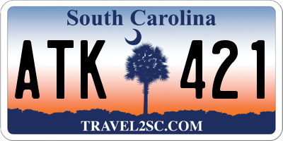 SC license plate ATK421