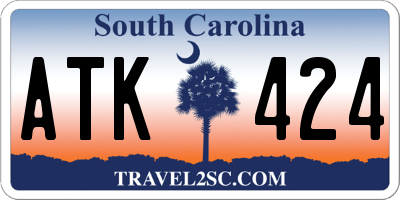 SC license plate ATK424