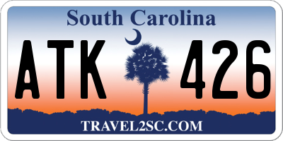 SC license plate ATK426
