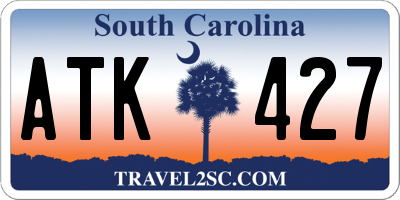 SC license plate ATK427