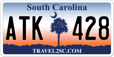 SC license plate ATK428