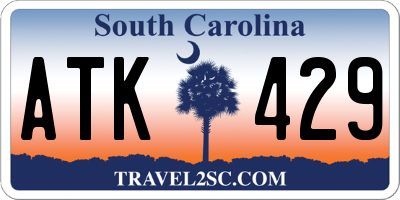 SC license plate ATK429