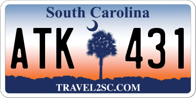 SC license plate ATK431