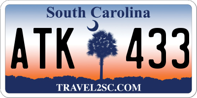 SC license plate ATK433