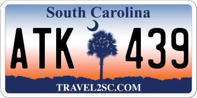 SC license plate ATK439