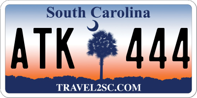 SC license plate ATK444