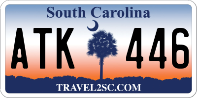 SC license plate ATK446