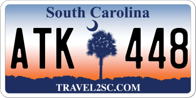 SC license plate ATK448