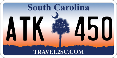 SC license plate ATK450