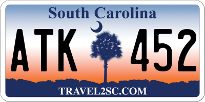 SC license plate ATK452