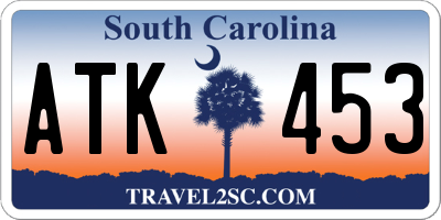 SC license plate ATK453