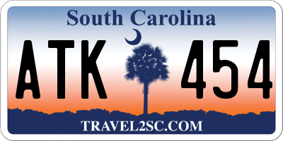 SC license plate ATK454