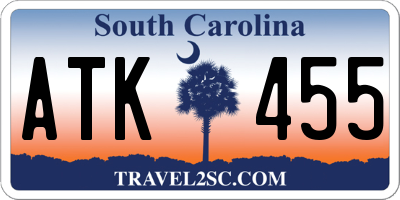 SC license plate ATK455