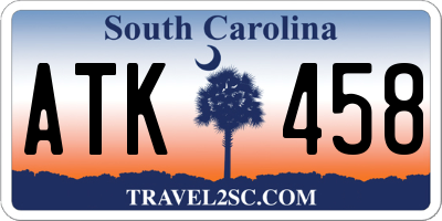 SC license plate ATK458