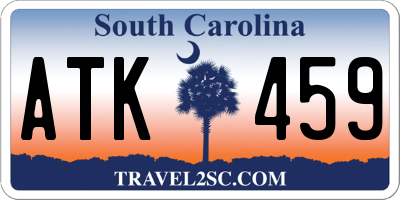 SC license plate ATK459