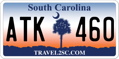 SC license plate ATK460