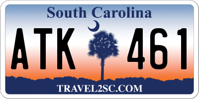 SC license plate ATK461