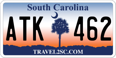 SC license plate ATK462