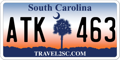 SC license plate ATK463