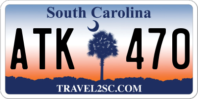 SC license plate ATK470