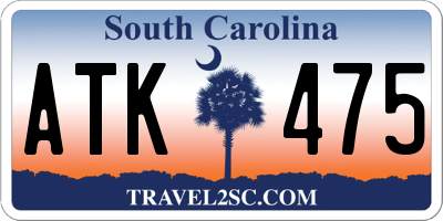 SC license plate ATK475