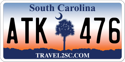 SC license plate ATK476