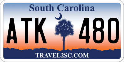 SC license plate ATK480