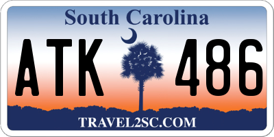 SC license plate ATK486