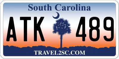 SC license plate ATK489
