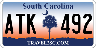 SC license plate ATK492