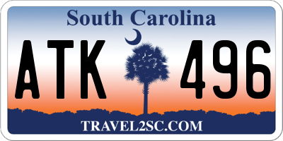 SC license plate ATK496
