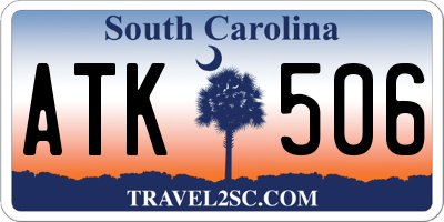 SC license plate ATK506