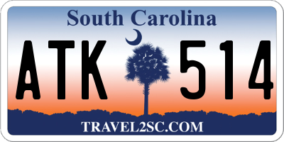 SC license plate ATK514