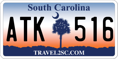 SC license plate ATK516