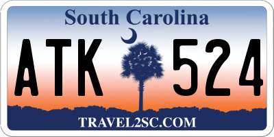 SC license plate ATK524