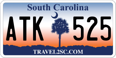 SC license plate ATK525