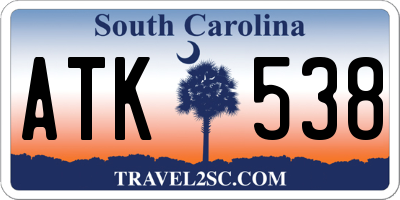 SC license plate ATK538