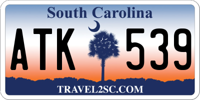 SC license plate ATK539