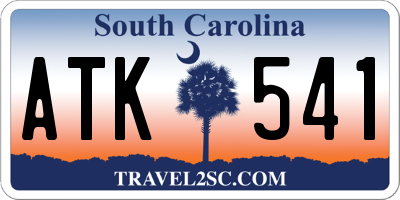 SC license plate ATK541