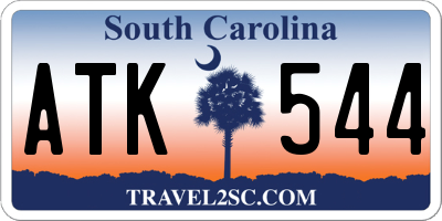 SC license plate ATK544