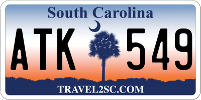 SC license plate ATK549