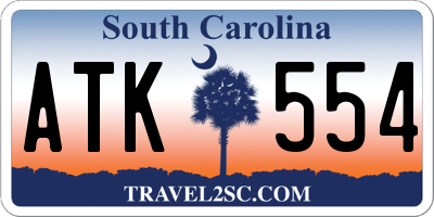 SC license plate ATK554