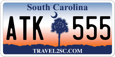 SC license plate ATK555