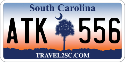 SC license plate ATK556