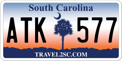 SC license plate ATK577
