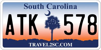 SC license plate ATK578